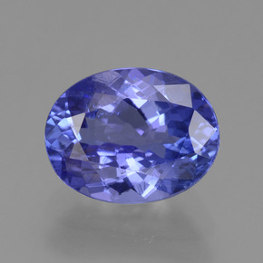 Tanzanite naturale blu da 2,08 ct, taglio ovale, VS