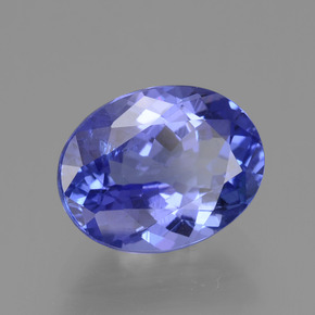 Tanzanite naturale blu da 2,08 ct, taglio ovale, VS