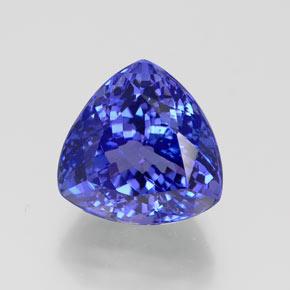 Tanzanite naturale blu da 7,47 ct, trillion, IF