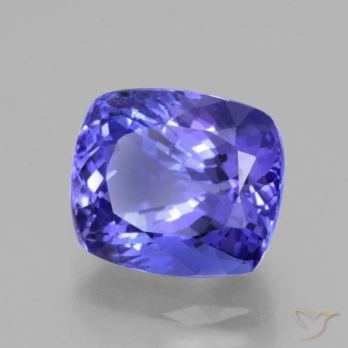 Tanzanite Intenso Viola Blu naturale da 7.98 ct, Cuscino, VVS-VS