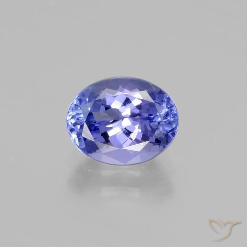 Tanzanite intenso viola blu naturale da 2,48 ct, taglio ovale, VVS-VS