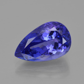 Tanzanite naturale blu da 6,93 ct, taglio a pera, IF