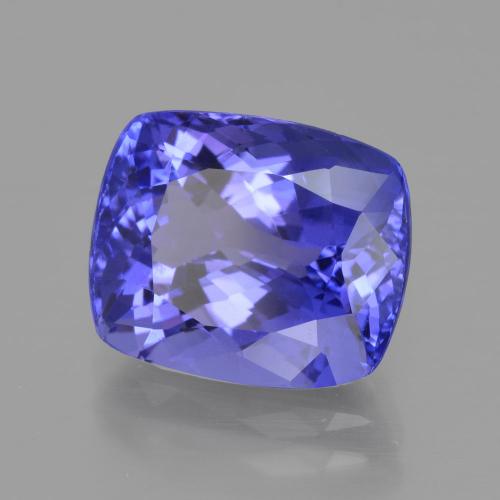 Tanzanite intenso viola blu naturale da 6,92 ct, taglio a cuscino, VVS