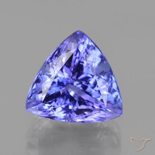 6.83ct Naturale Intenso Viola Blu Tanzanite, Taglio trillion, VVS-VS