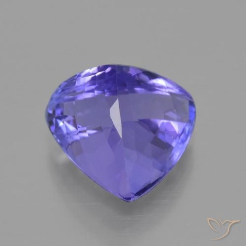 Tanzanite Intenso Viola Blu naturale da 6.83 ct, Taglio trillion, VVS-VS
