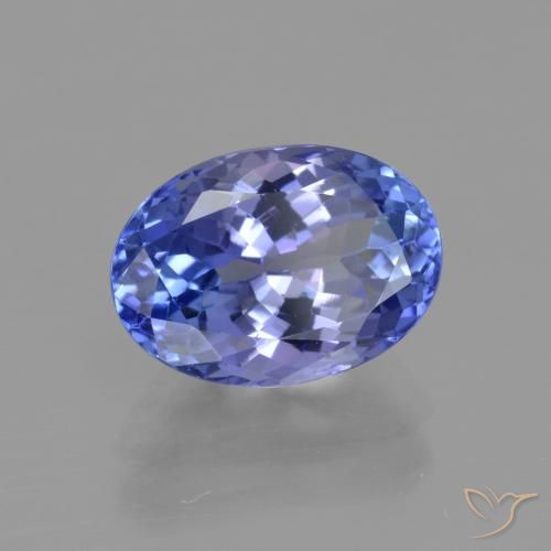 Tanzanite naturale blu da 3,22 ct, taglio ovale, VVS