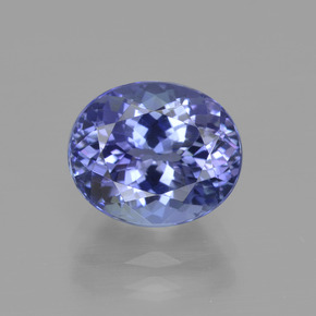 Tanzanite naturale blu da 3,48 ct, taglio ovale, VVS