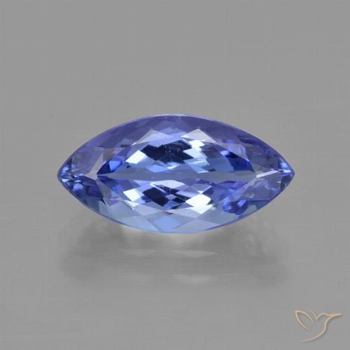 Tanzanite Viola Blu naturale da 3.02 ct, Taglio marquise, VVS-VS