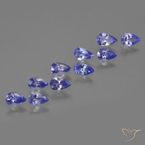 2.04ctw Naturale Viola Blu Tanzanite, Forma a pera, VS
