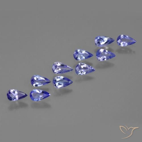 1.52ctw Naturale Viola Blu Tanzanite, Forma a pera, VS