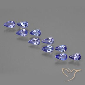 Gemme di Tanzanite Viola Blu naturale da 1.52 ct, Forma a pera, VS