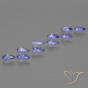 Gemme di Tanzanite Viola Blu naturale da 1.52 ct, Forma a pera, VS