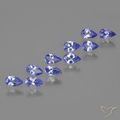 2.07ctw Naturale Intenso Viola Blu Tanzanite, Forma a pera, VS