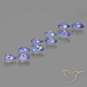 Gemme di Tanzanite Intenso Viola Blu naturale da 2.07 ct, Forma a pera, VS