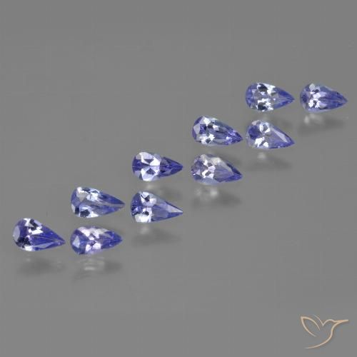 1.70ctw Naturale Intenso Viola Blu Tanzanite, Forma a pera, VS