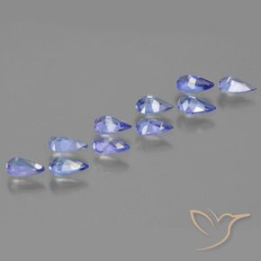 Gemme di Tanzanite Intenso Viola Blu naturale da 1.83 ct, Forma a pera, VS