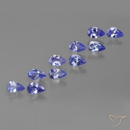 2.37ctw Naturale Intenso Viola Blu Tanzanite, Forma a pera, VS