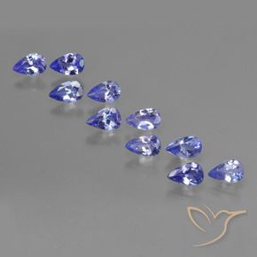 Gemme di Tanzanite Intenso Viola Blu naturale da 2.37 ct, Forma a pera, VS
