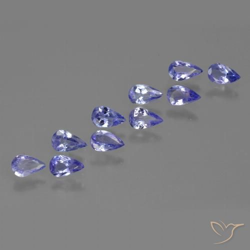 1.76ctw Naturale Intenso Viola Blu Tanzanite, Forma a pera, VS