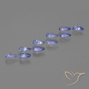 Gemme di Tanzanite Intenso Viola Blu naturale da 1.76 ct, Forma a pera, VS