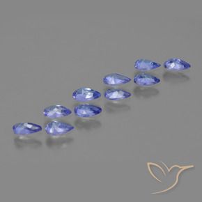 Gemme di Tanzanite Intenso Viola Blu naturale da 1.98 ct, Forma a pera, VS