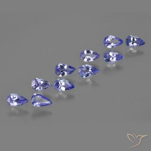 Tanzanite naturale blu da 2,09 ct, taglio a pera, VS