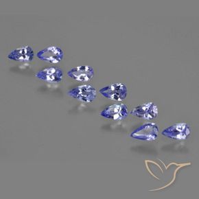 Tanzanite naturale blu da 2,09 ct, taglio a pera, VS