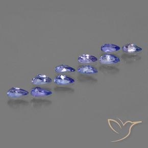 Tanzanite naturale blu da 2,09 ct, taglio a pera, VS