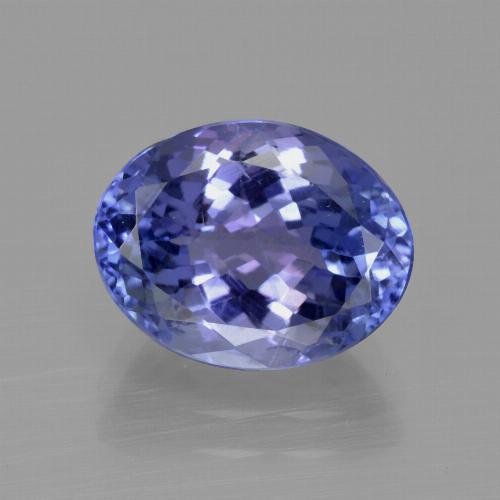 Tanzanite Blu viola intenso naturale da 4.02 ct, Taglio ovale, VVS-VS