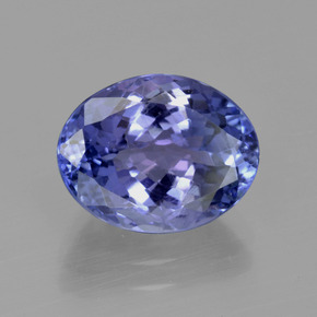 Tanzanite Blu viola intenso naturale da 4.02 ct, Taglio ovale, VVS-VS