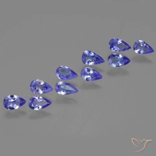 1.73ctw Naturale Blu navy medio Tanzanite, Forma a pera, VS