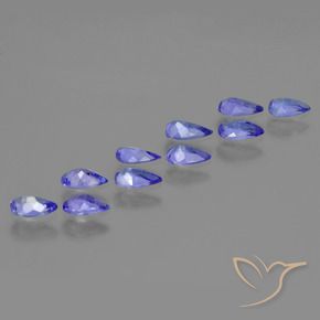 Gemme di Tanzanite Blu navy medio naturale da 1.73 ct, Forma a pera, VS