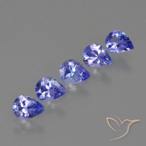 Tanzanite naturale blu da 1,53 ct, taglio a pera, VS