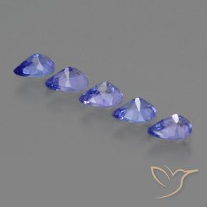 Tanzanite naturale blu da 1,53 ct, taglio a pera, VS