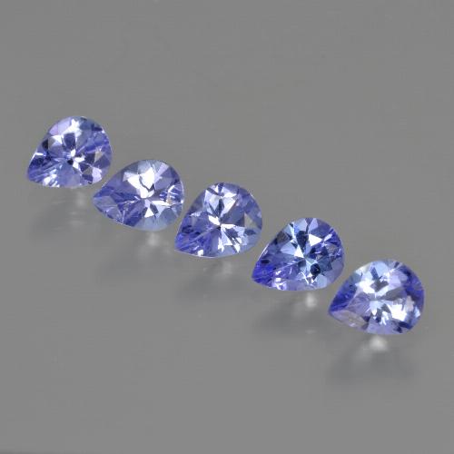 Gemme di Tanzanite Intenso Viola Blu naturale da 1.46 ct, Forma a pera, VS