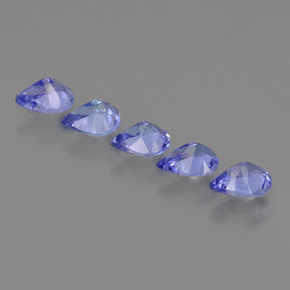 Gemme di Tanzanite Intenso Viola Blu naturale da 1.46 ct, Forma a pera, VS