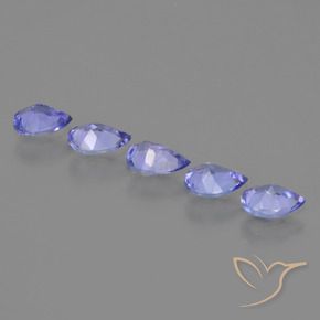 Gemme di Tanzanite Intenso Viola Blu naturale da 1.33 ct, Forma a pera, VS