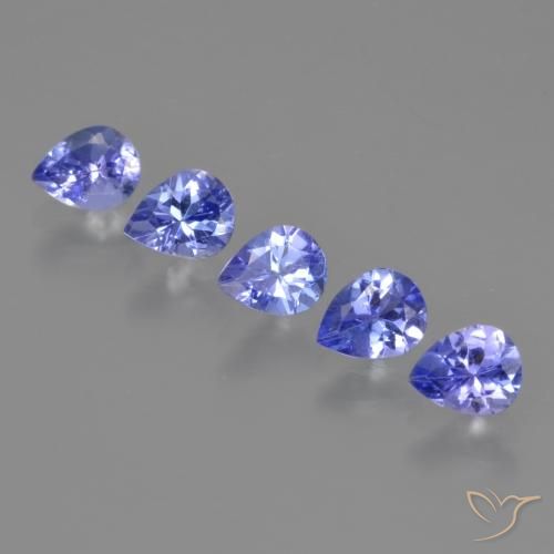 1.80ctw Naturale Intenso Viola Blu Tanzanite, Forma a pera, VS