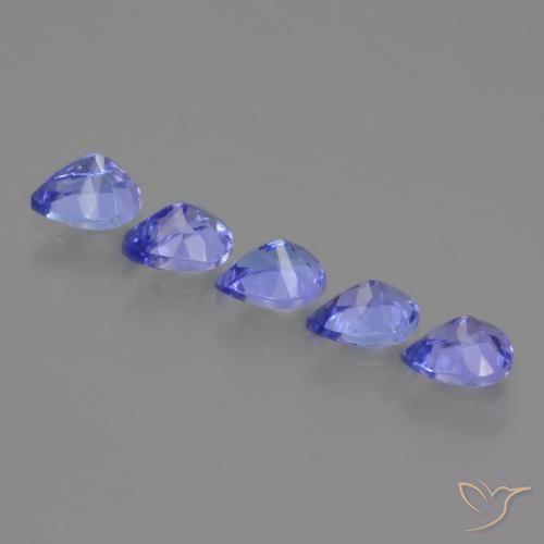 Gemme di Tanzanite Intenso Viola Blu naturale da 1.80 ct, Forma a pera, VS