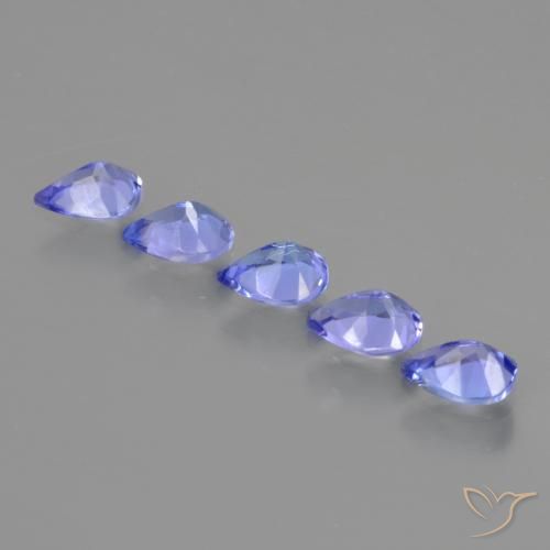 Gemme di Tanzanite Intenso Viola Blu naturale da 1.39 ct, Forma a pera, VS