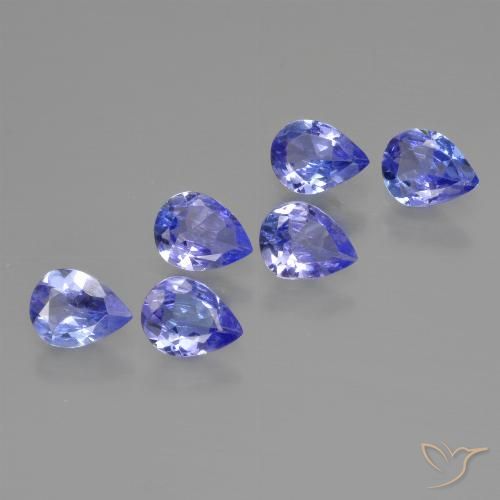 Tanzanite naturale blu da 1,65 ct, taglio a pera, VS