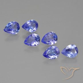 Tanzanite naturale blu da 1,65 ct, taglio a pera, VS