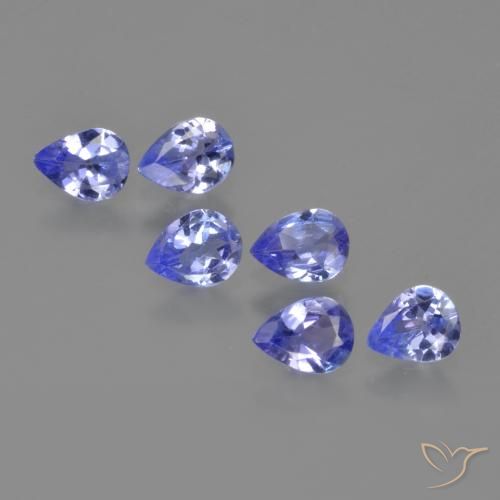 Gemme di Tanzanite Intenso Viola Blu naturale da 1.35 ct, Forma a pera, VS