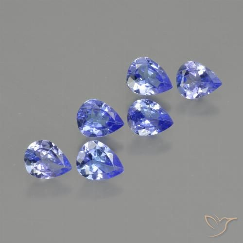 1.67ctw Naturale Blu intenso Tanzanite, Forma a pera, VS