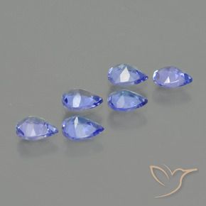Gemme di Tanzanite Blu intenso naturale da 1.67 ct, Forma a pera, VS