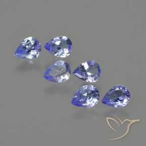Gemme di Tanzanite Intenso Viola Blu naturale da 1.47 ct, Forma a pera, VS