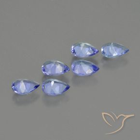 Gemme di Tanzanite Intenso Viola Blu naturale da 1.47 ct, Forma a pera, VS