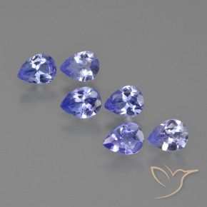 Gemme di Tanzanite Intenso Viola Blu naturale da 1.48 ct, Forma a pera, VS