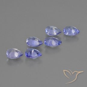Gemme di Tanzanite Intenso Viola Blu naturale da 1.48 ct, Forma a pera, VS