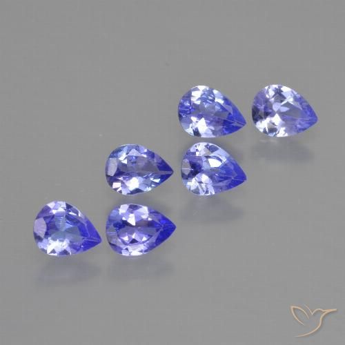 Tanzanite naturale blu da 1,62 ct, taglio a pera, VS